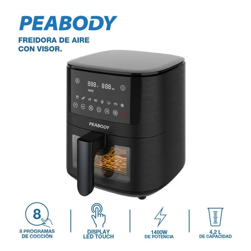 Freidora de aire  Peabody pe-afd420n 4.2LTS Digital 1400w 5