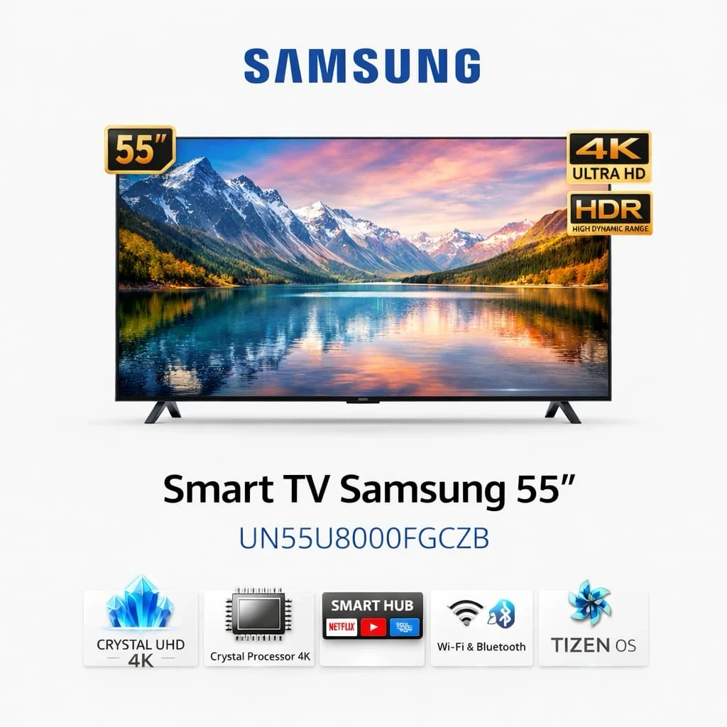 SMART TV SAMSUNG 55" CRYSTAL UHD 4k