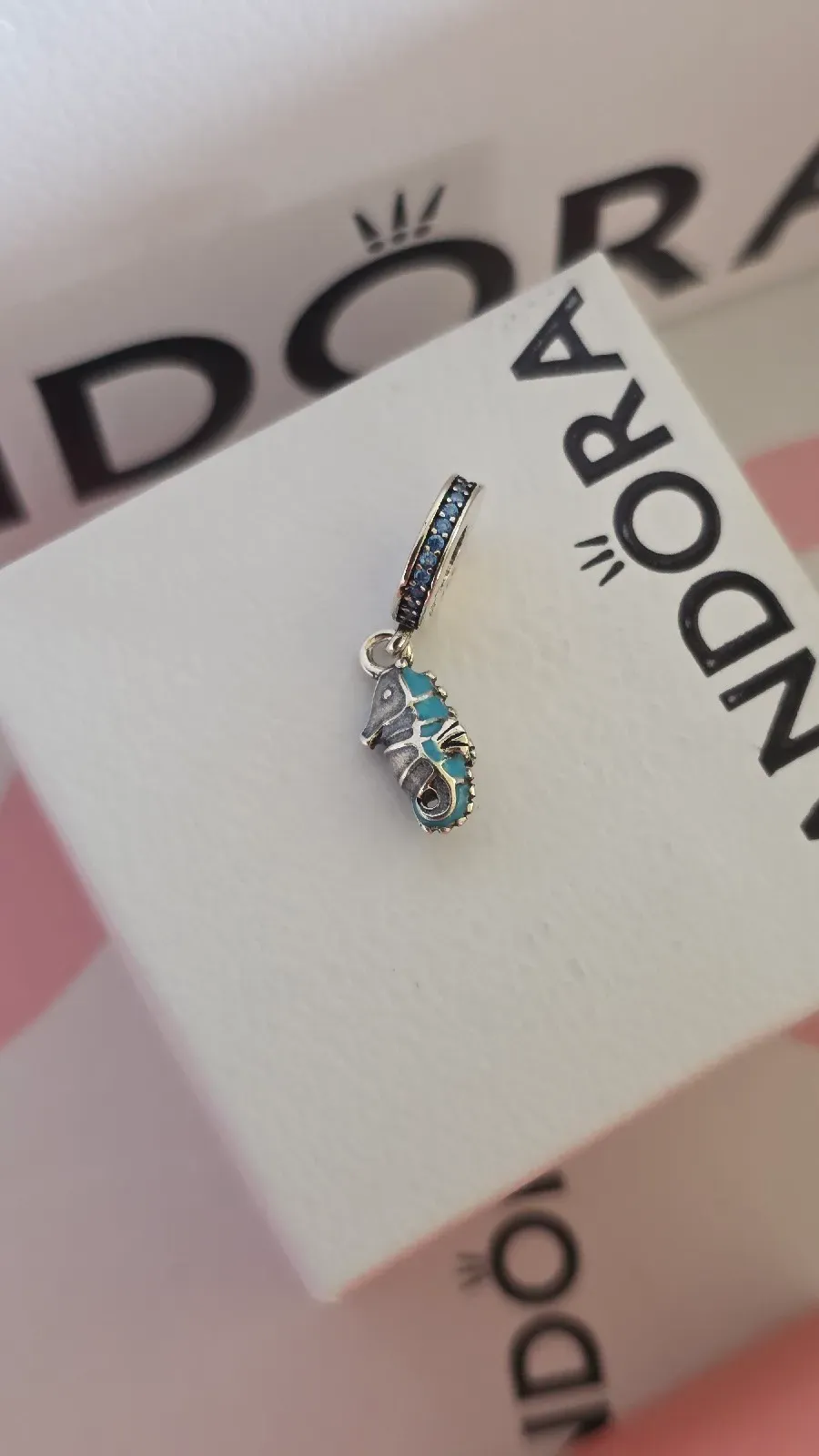 Pandora Tropical Seahorse Pendant Charm Turquoise 3
