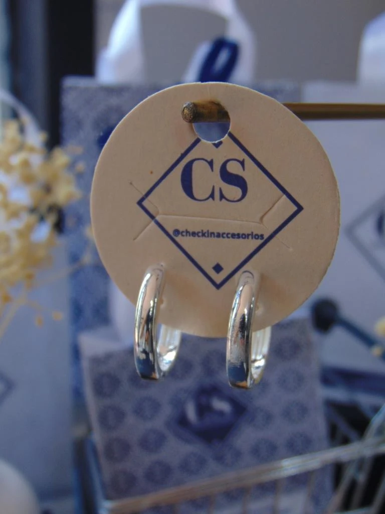 CANDONGAS RODIO PLATE LISA TUB GRUESA 2CM BAÑO PLATA 2