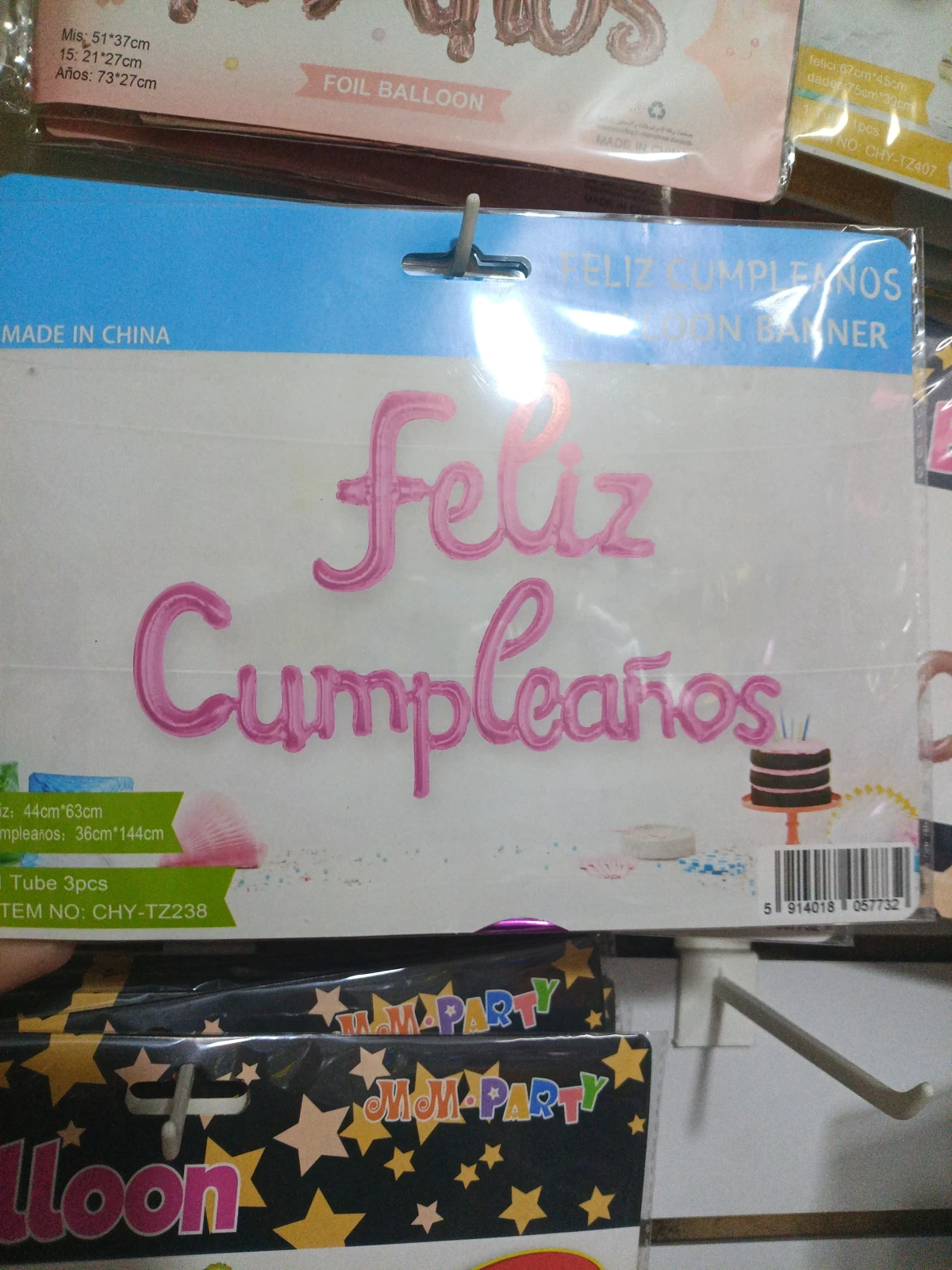Set frase cursiva feliz cumpleaños