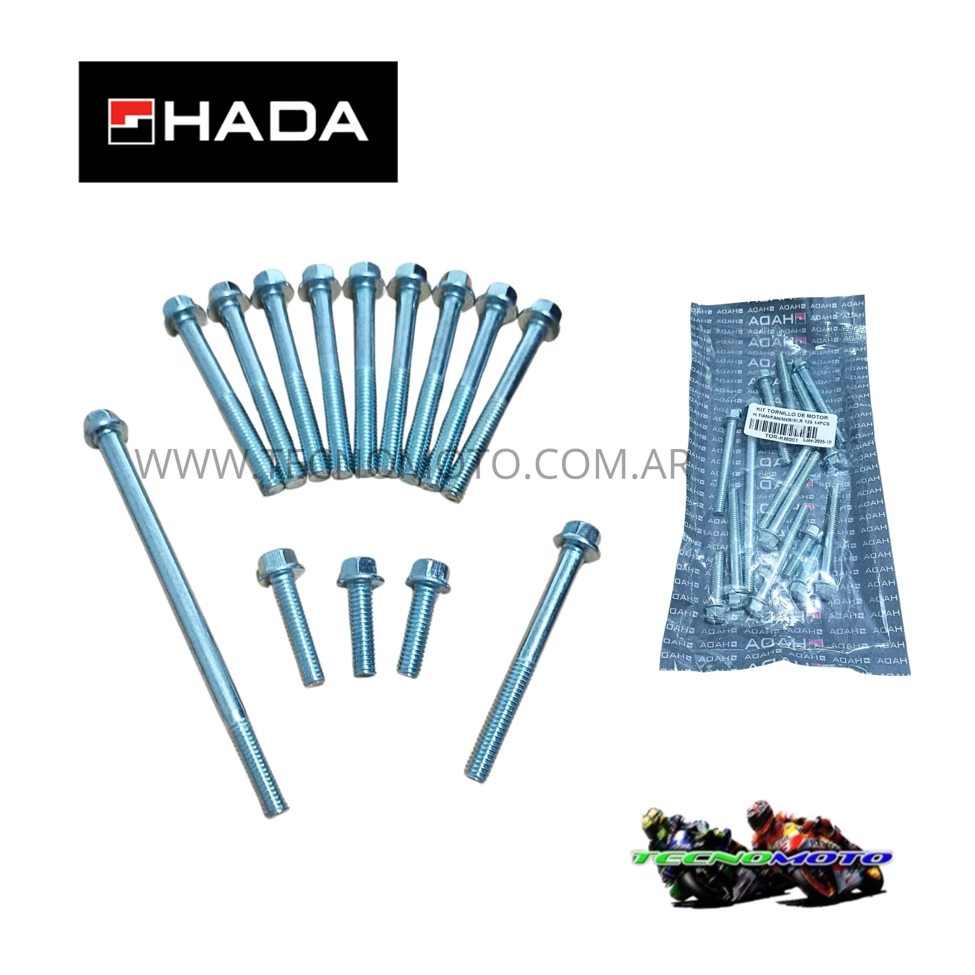 TORNILLO MOTOR HONDA 125 TITAN/FAN/NXR -14PCS.-50259
