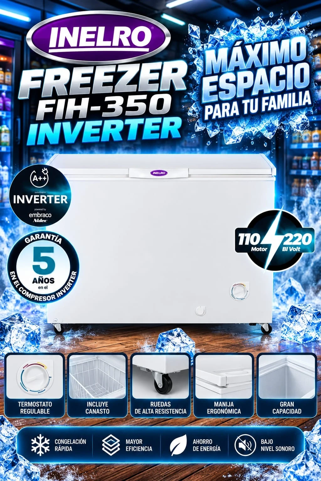 Freezer Inelro Fih 350 Inverter 2