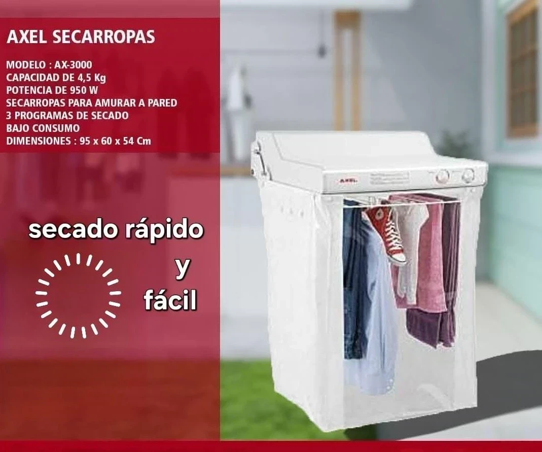 SECARROPAS AXEL AX-3000 4,5kg