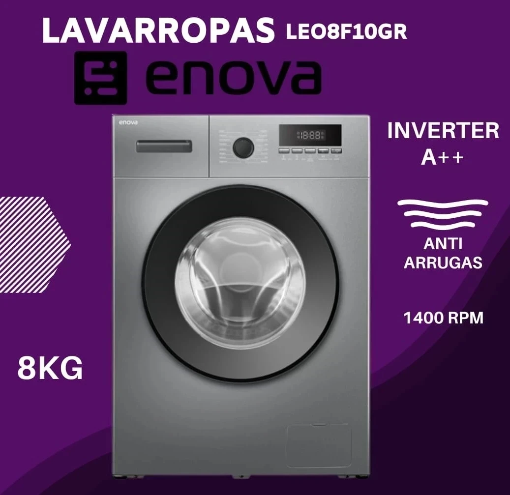 LAVARROPAS ENOVA 8KG SILVER