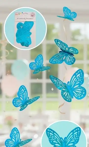 MARIPOSA TROQUELADA CELESTE