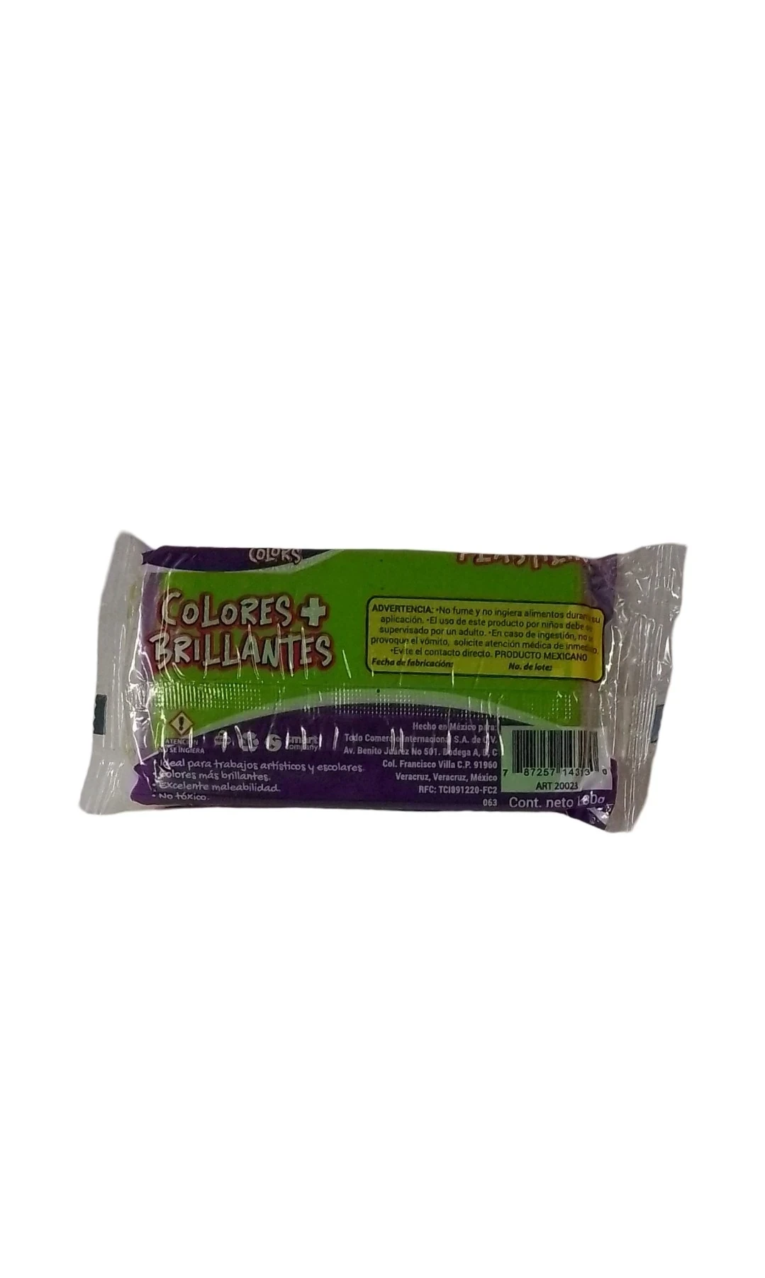 plastilina barra verde bandera de 180g 2