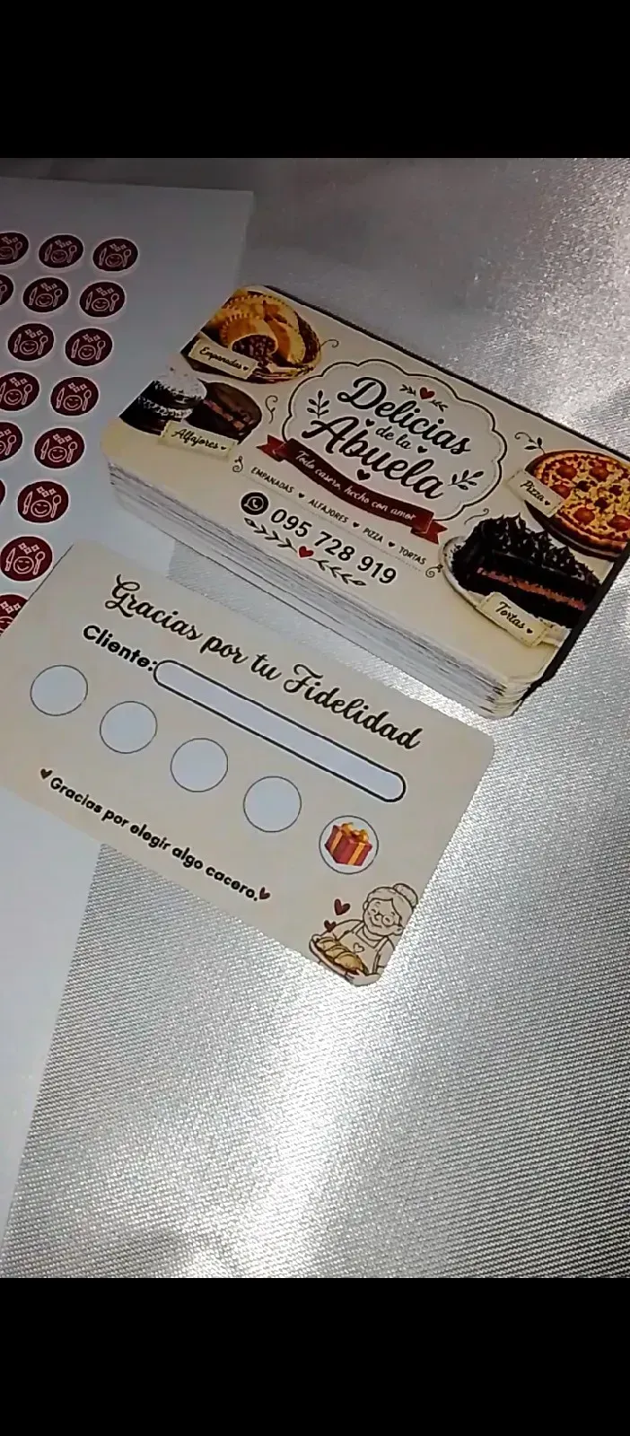 Tarjeta fidelidad más adhesivo