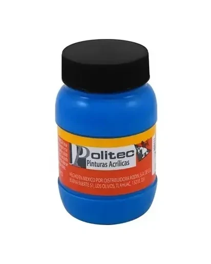 Politec pintura azul fluorescente  frasco 100 ml