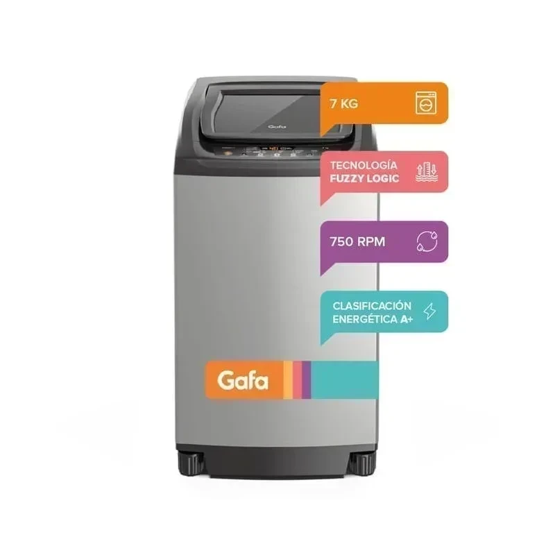 LAVARROPAS GAFA 7KG CARGA SUPERIOR SILVER