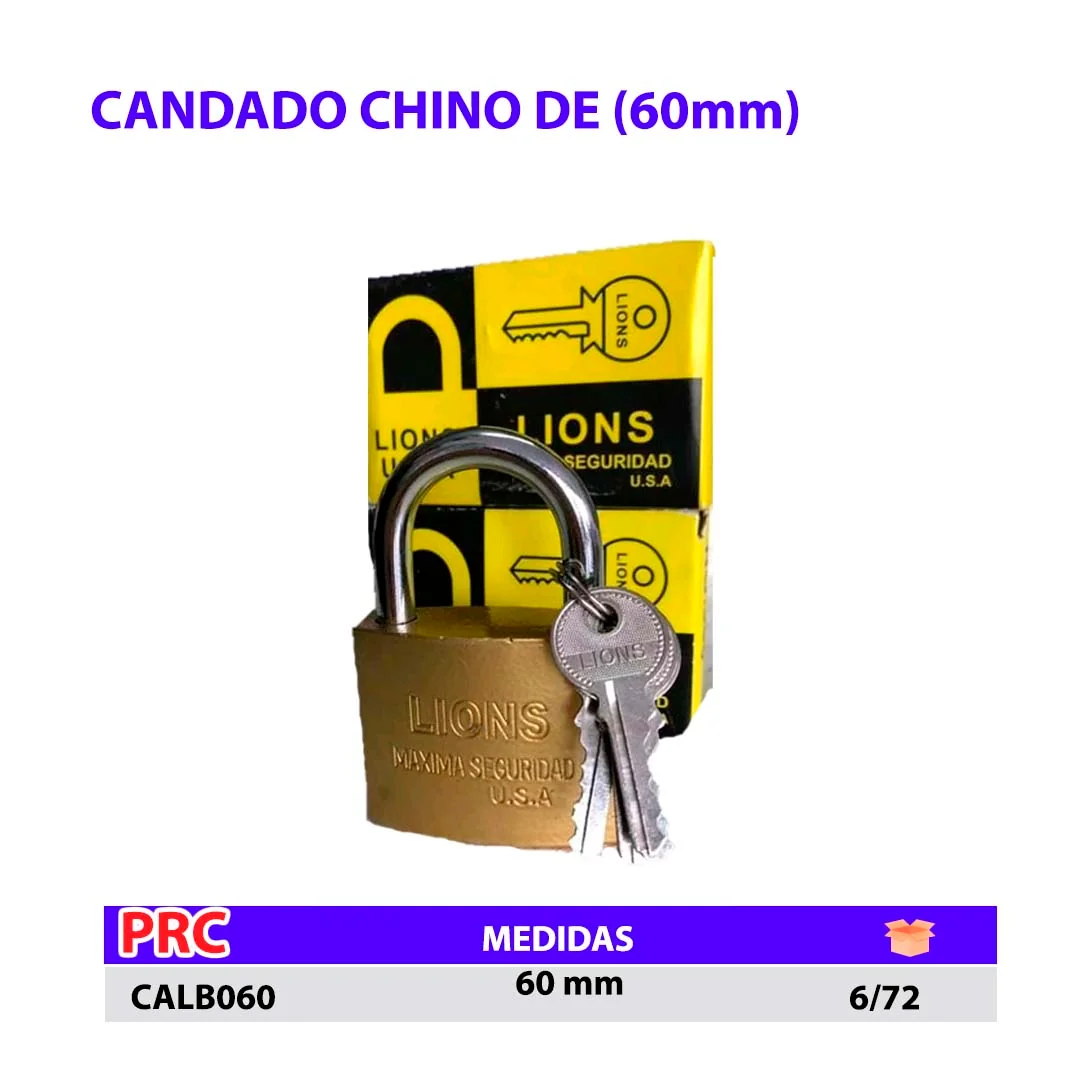 CANDADO chino ECO LL:PLA 60 mm 