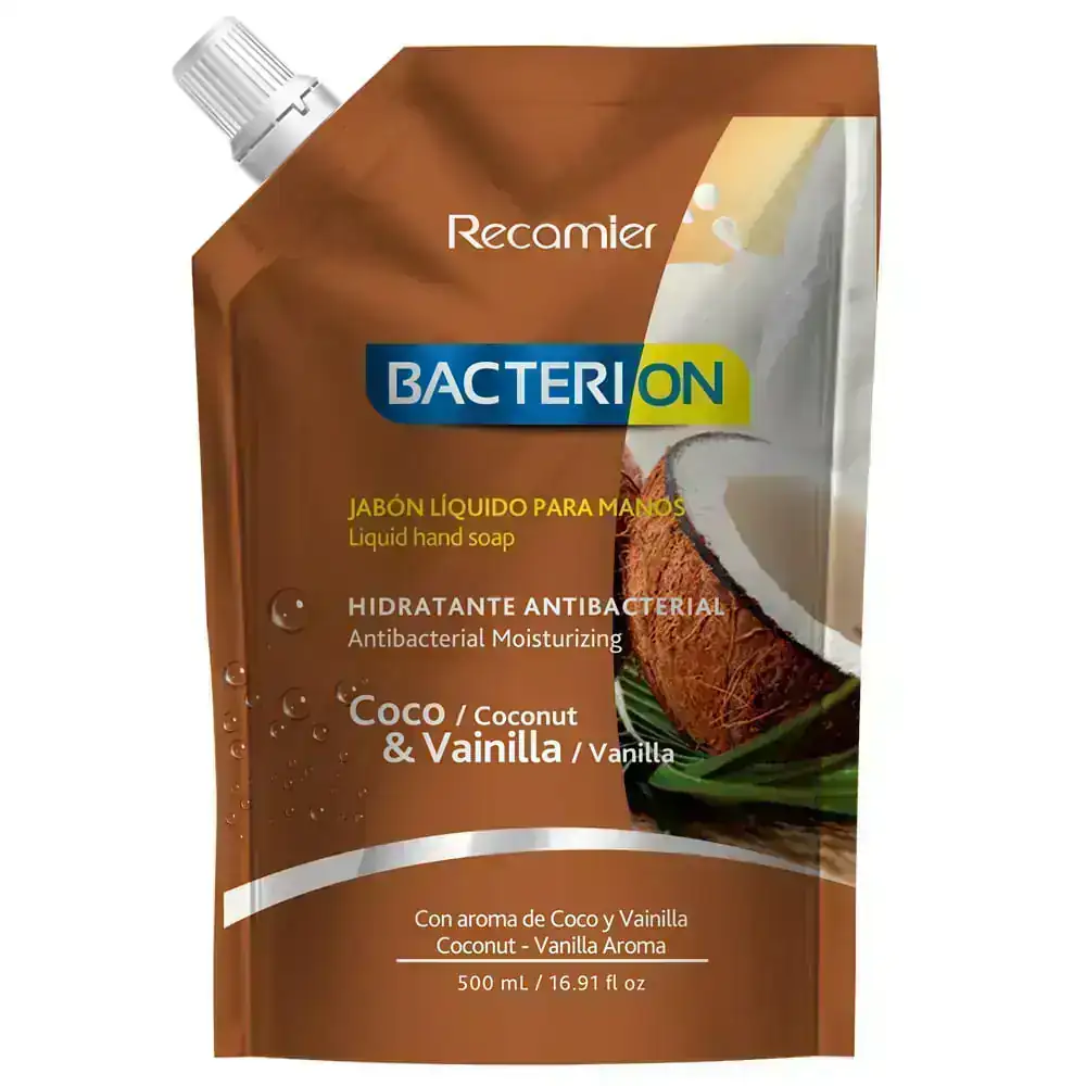 Jabón líquido manos x 1L - Bacterion Vainilla Coco 