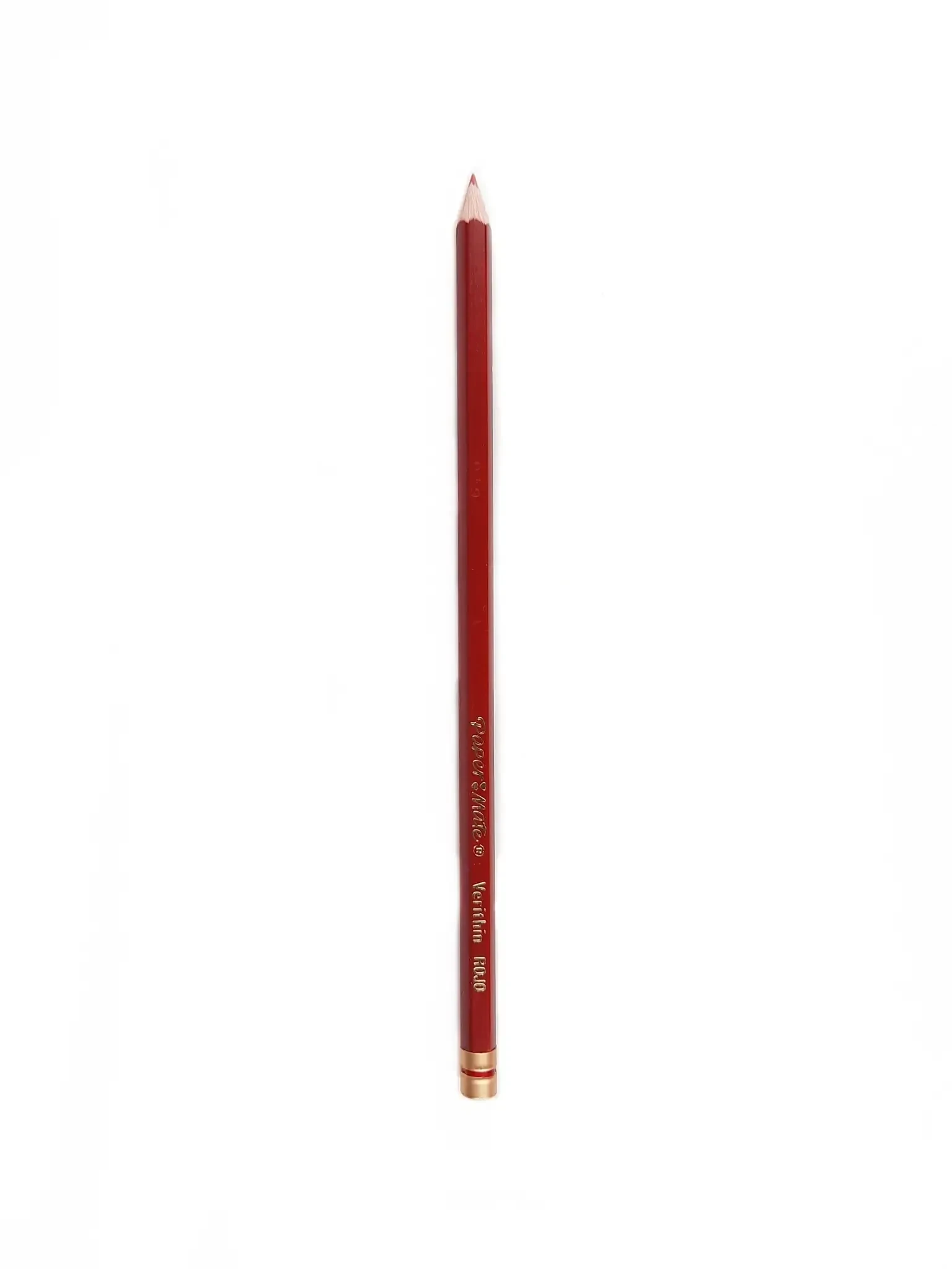 Lapiz rojo carmín con casquillo  3