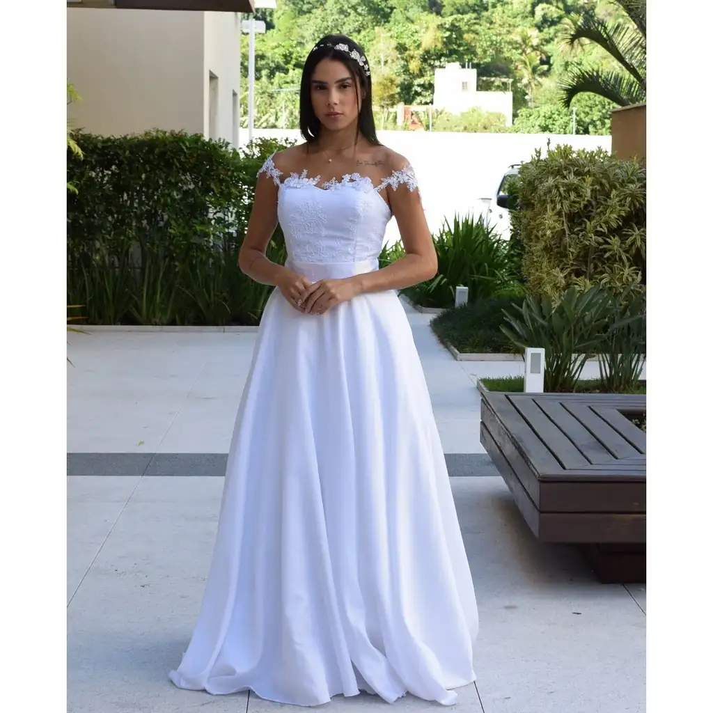 Vestido de noiva com calda 2