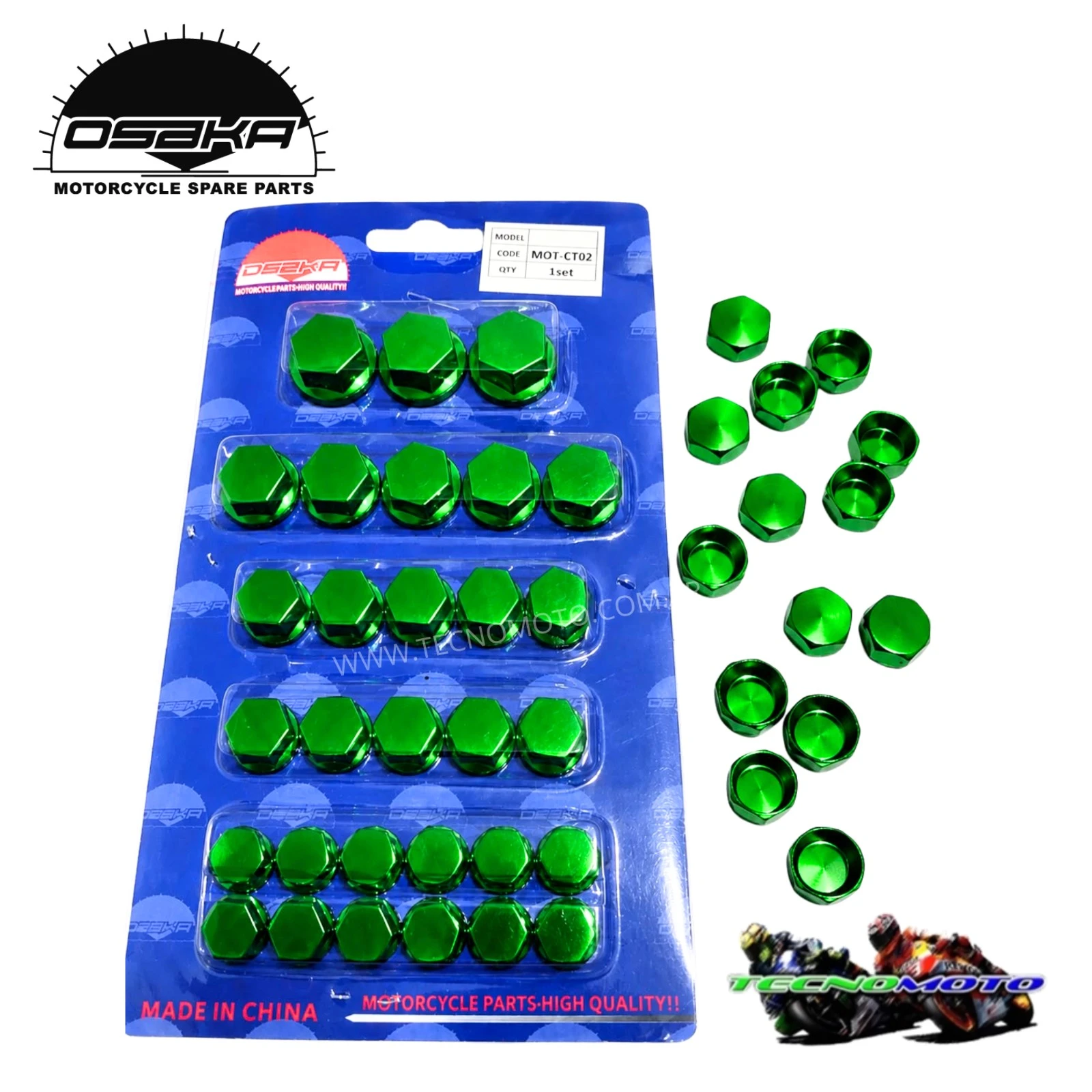 KIT CUBRE TORNILLO VERDE -30 PIEZAS -50646