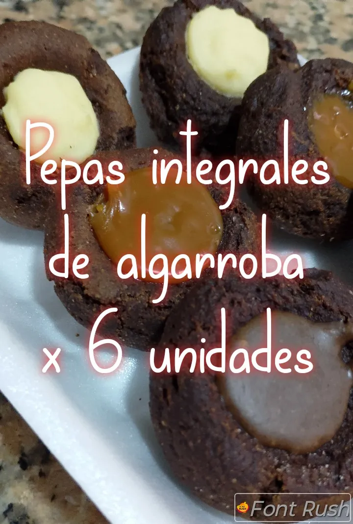 pepas integrales de algarroba surtidas x 6
