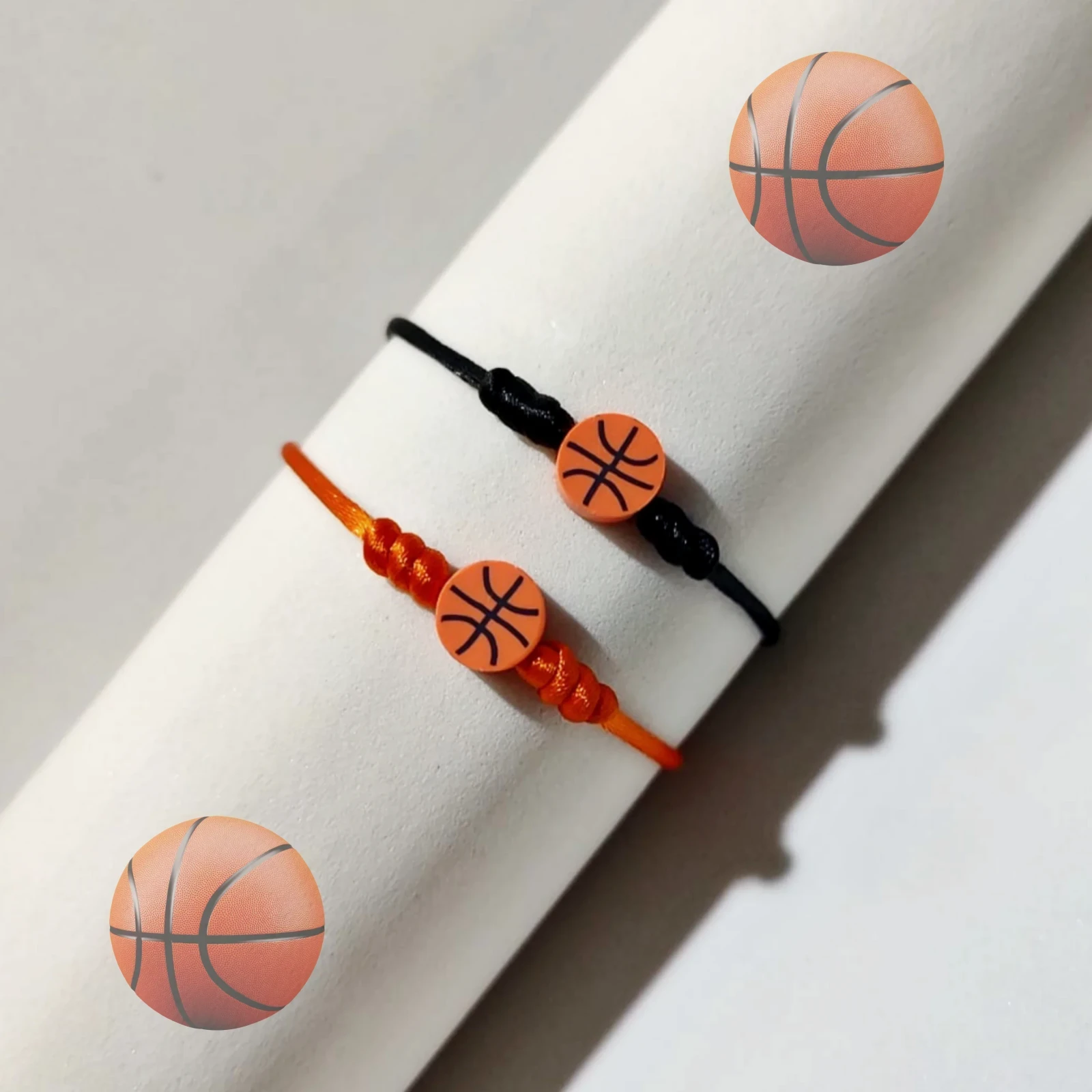 Dúo Pulseras de Baloncesto Sencillas