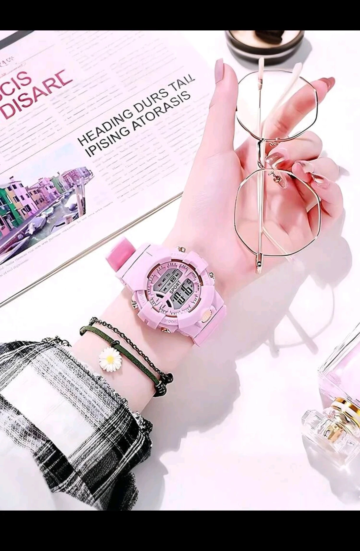 Reloj Digital Deportivo para Dama - Reloj de Pulsera Casual con Retroiluminación LED, Alarma y Calendario (Modelo 1762) 2