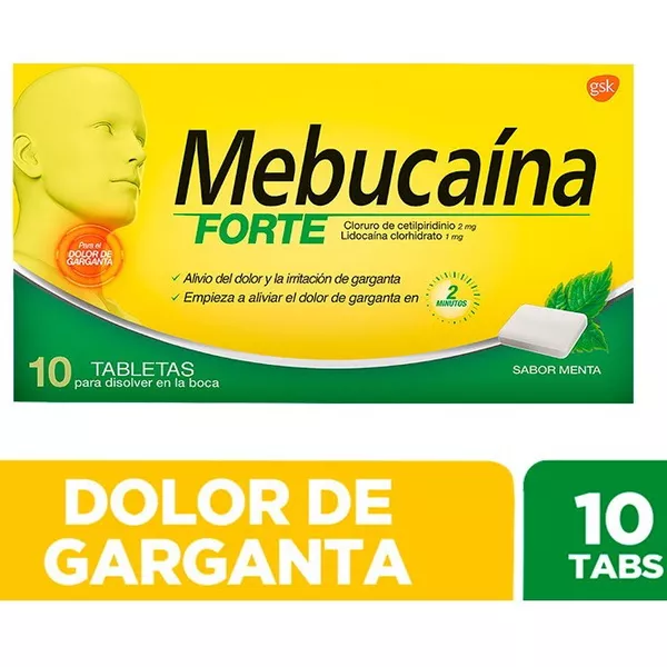 Mebucaina forte displey x 10 tabletas