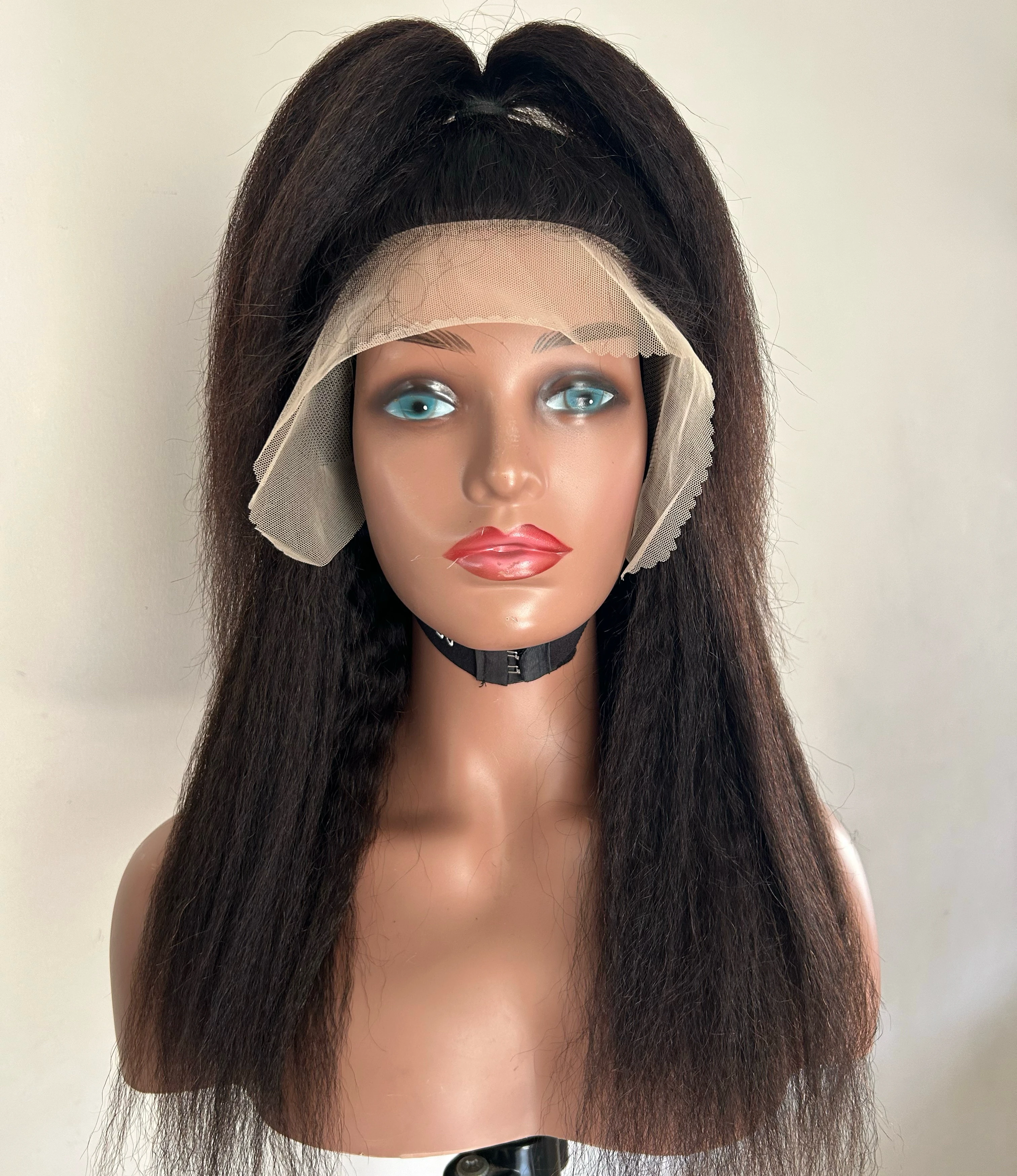Peluca cabello yaki 18” 150% densidad  3