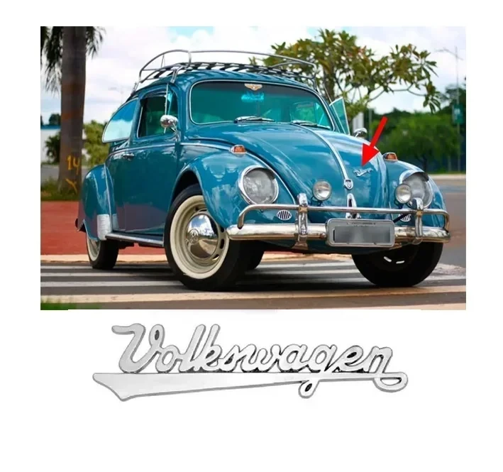 Letrero Volkswagen Manuscrito (Cromado) / 725 2