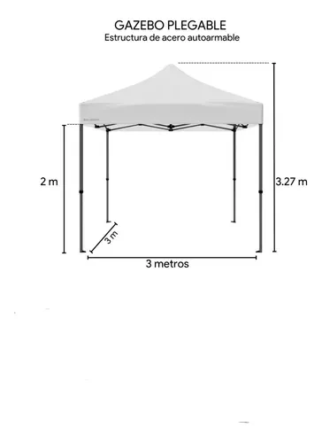 GAZEBO LUSQTOFF GBL-8 3X3 AUTOARMABLE 2