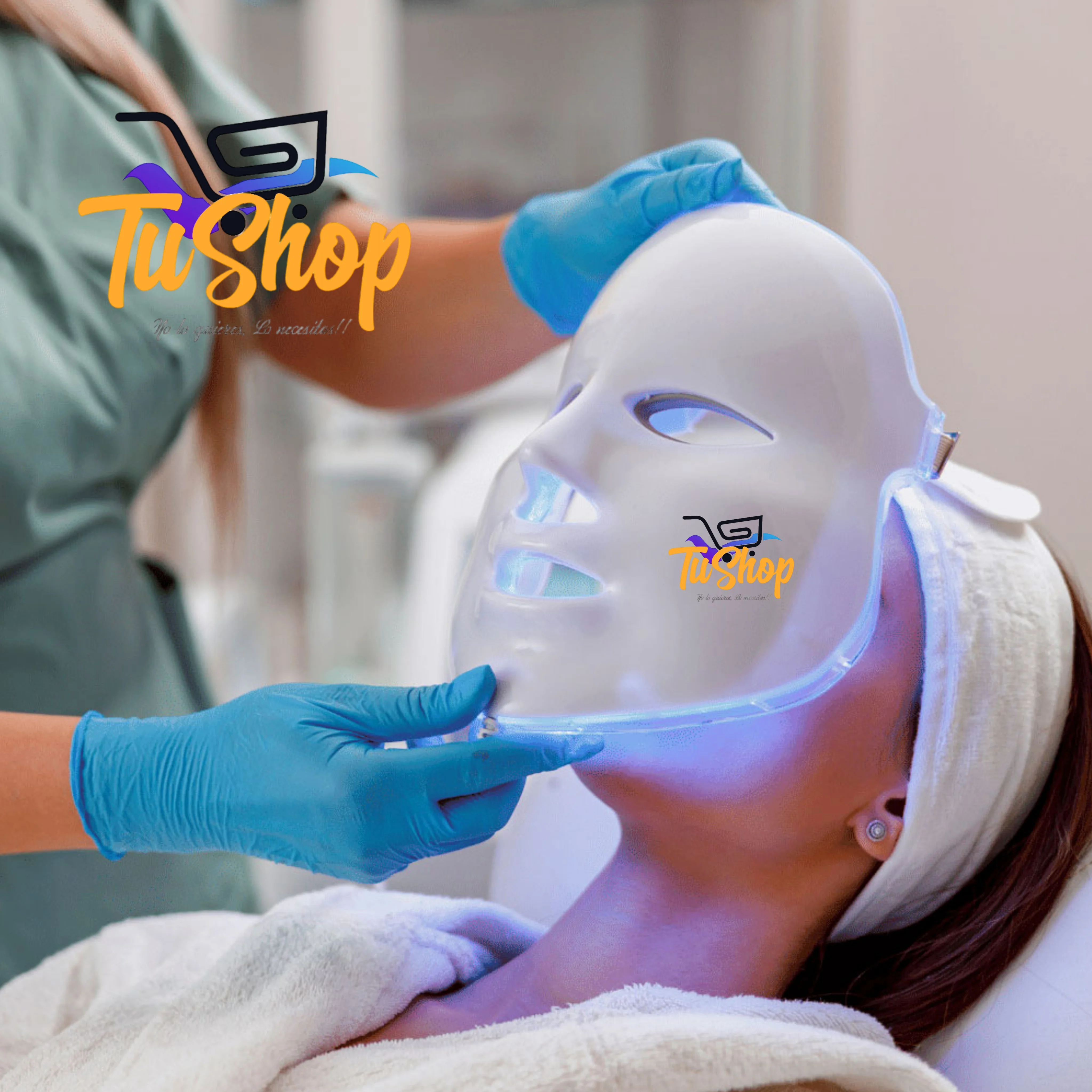 Mascara Rejuvenecimiento Facial LED Fototerapia 7 Colores