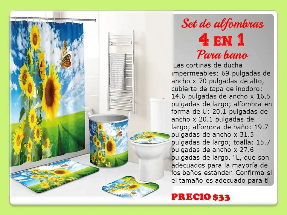 Set de alfombras para baño 