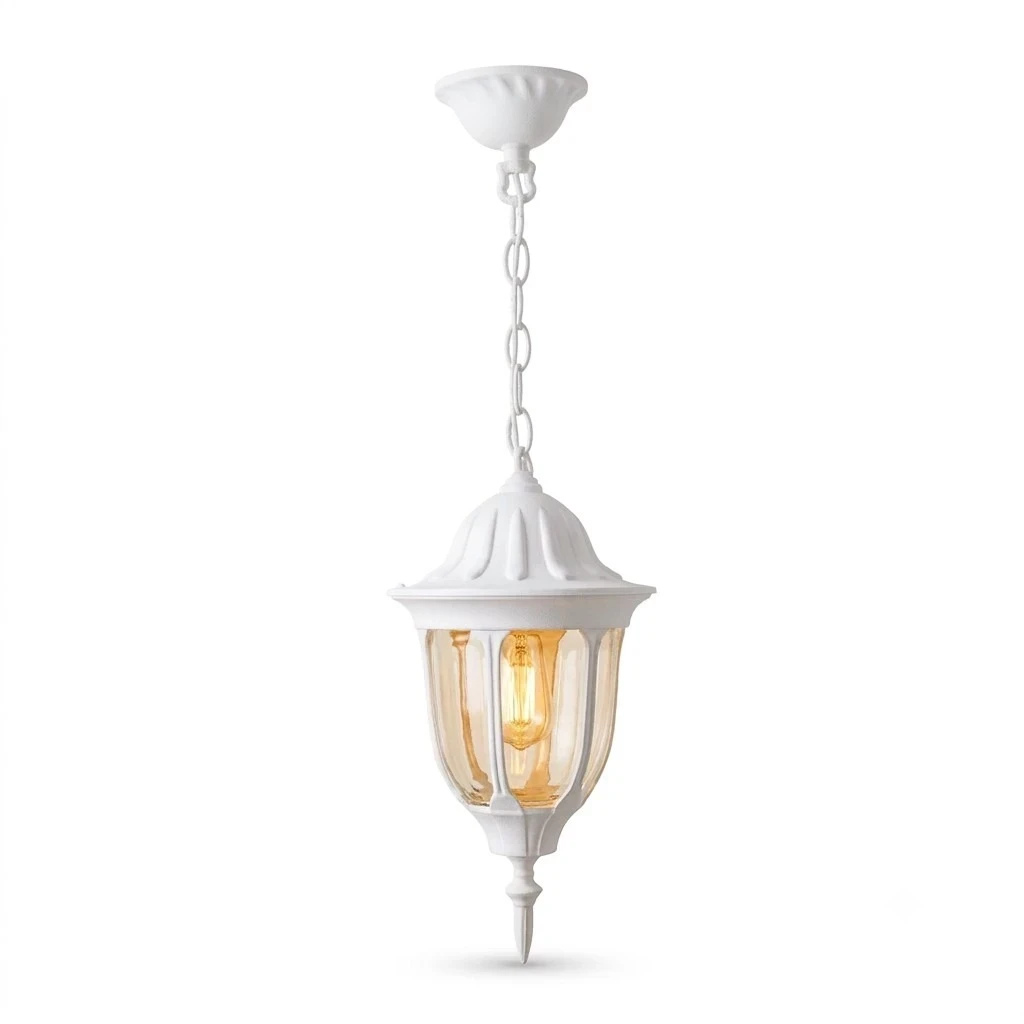 FAROL COLGANTE COLONIAL BLANCO 170X540MM 1L E27  3