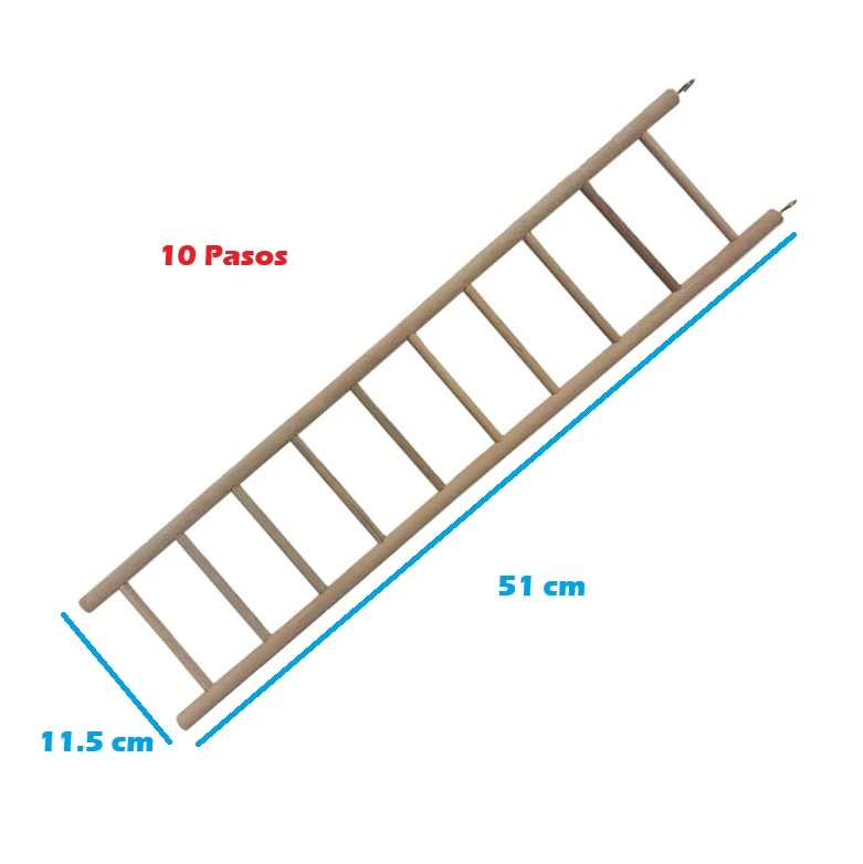 Escalera Madera 10 Pasos 51*11cm Epl-39 2