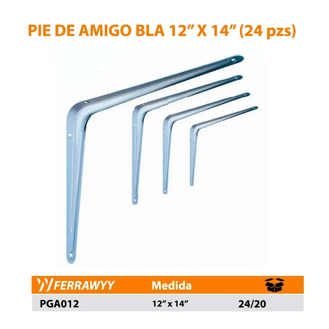 PIE DE AMIGO BLA 12 X 14 (24 pzs) 
