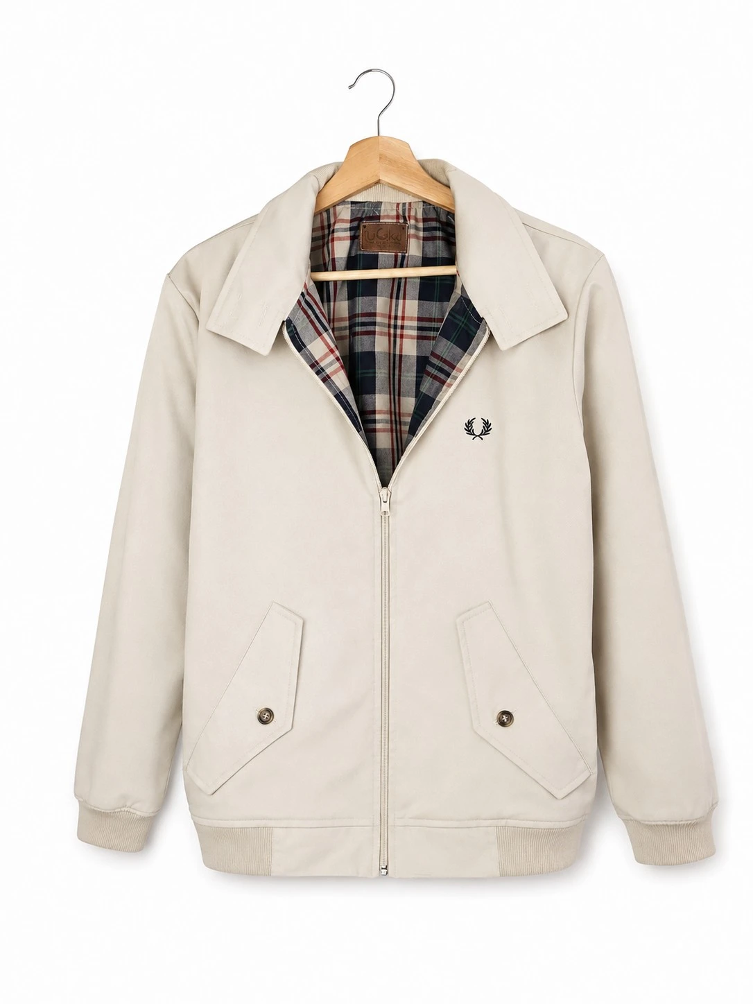 Harrington beige cuadros beige 