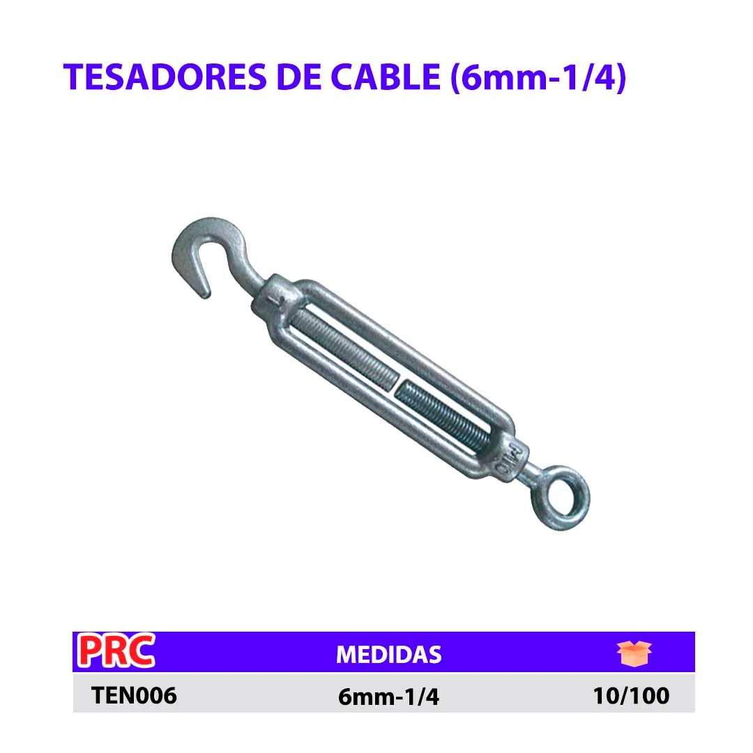 TESADORES (Tensores) DE CABLE M6-1/4