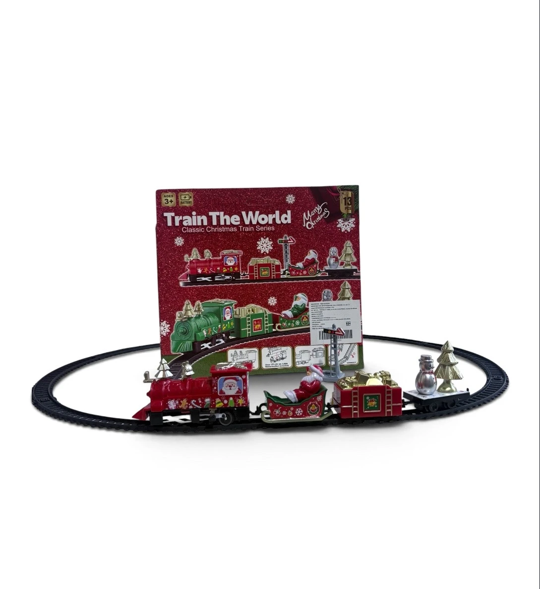 TREN NAVIDEÑO ELECTRICO (28 cm de largo) 2