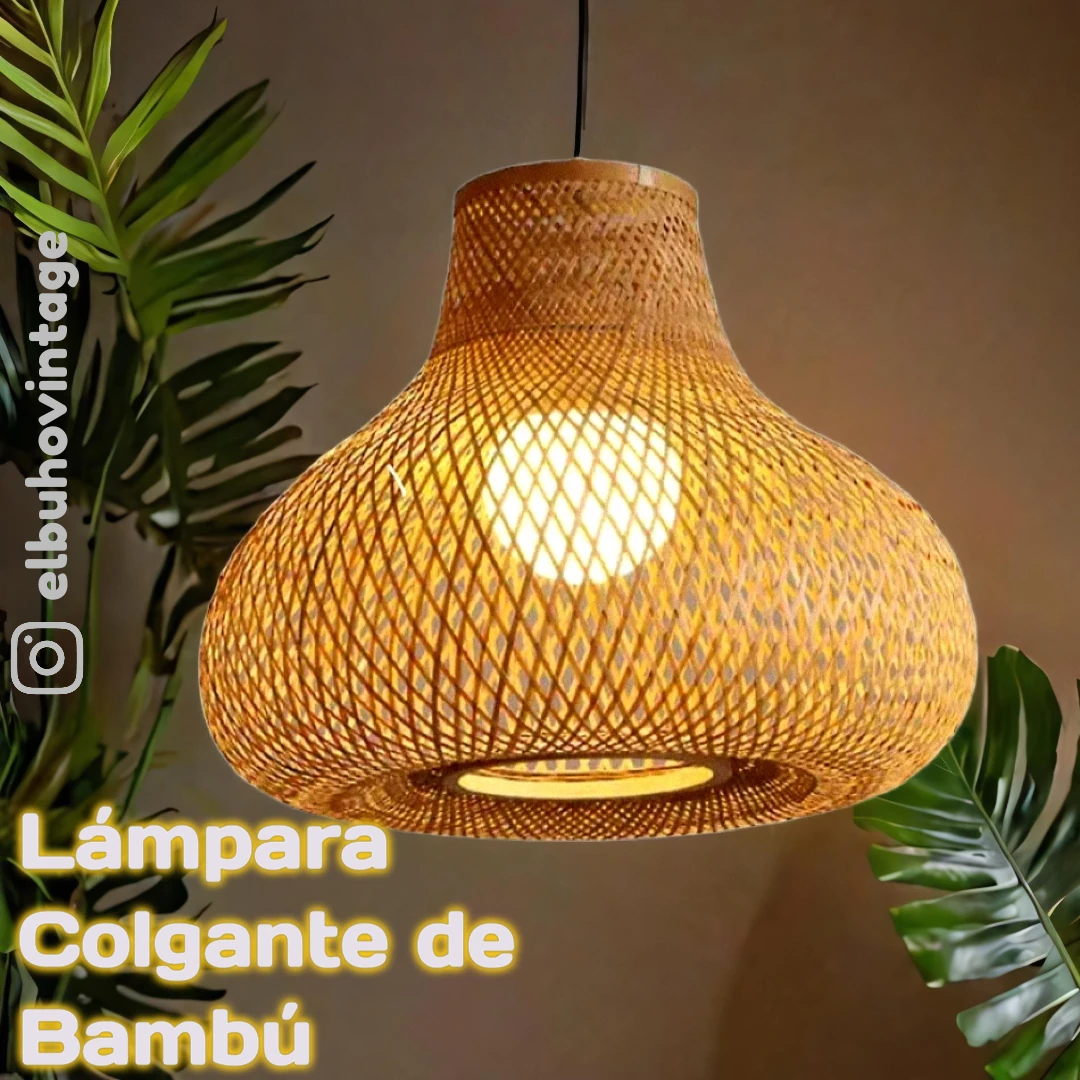 Lámpara de Techo de bambú 🎍 8