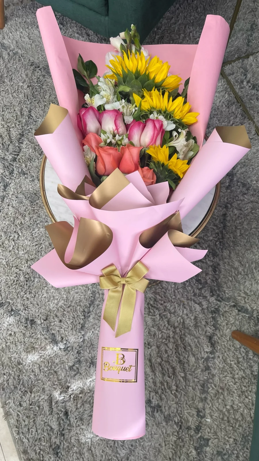 Ramillete de giraloses y rosas 2