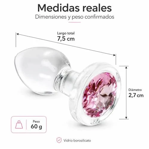 Glass Anal Plug Gemma Rosa Small  4