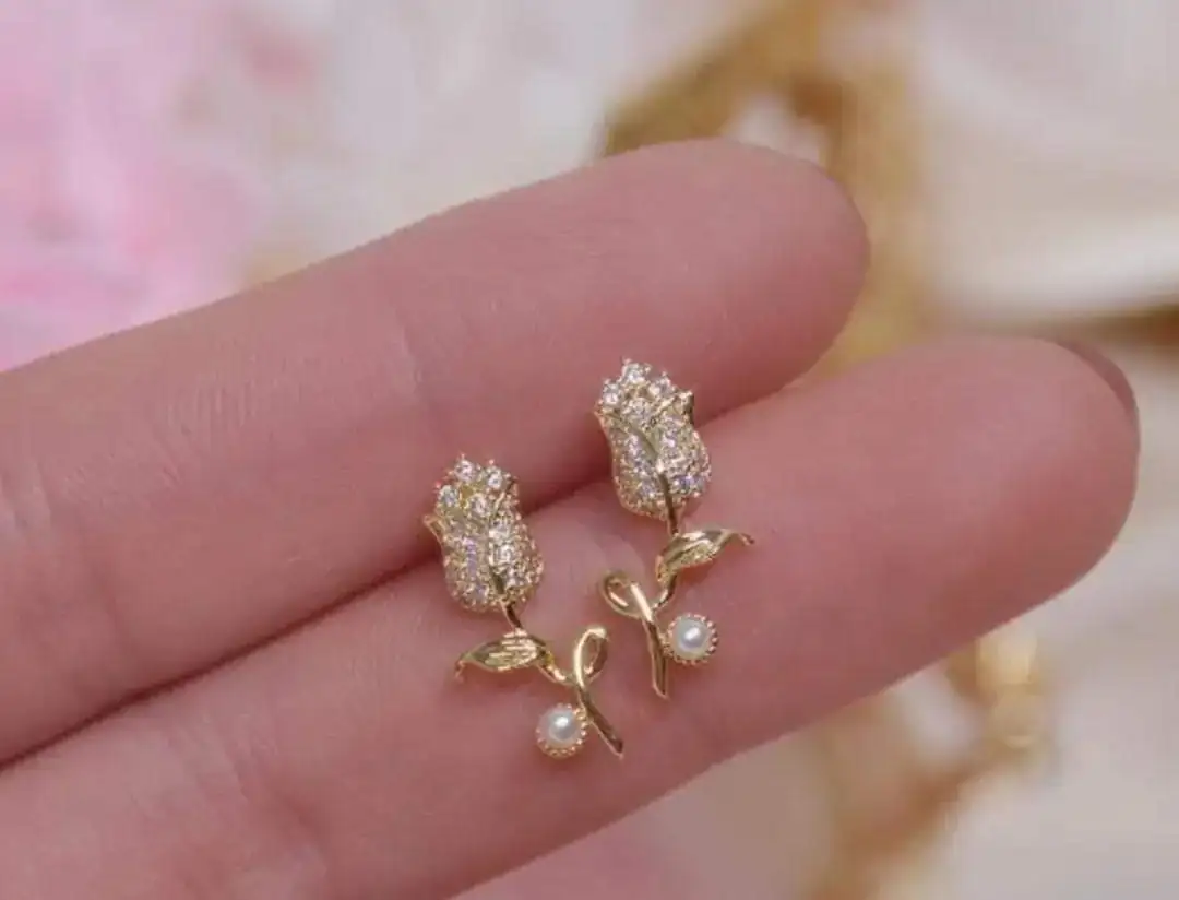 Aretes de rosa