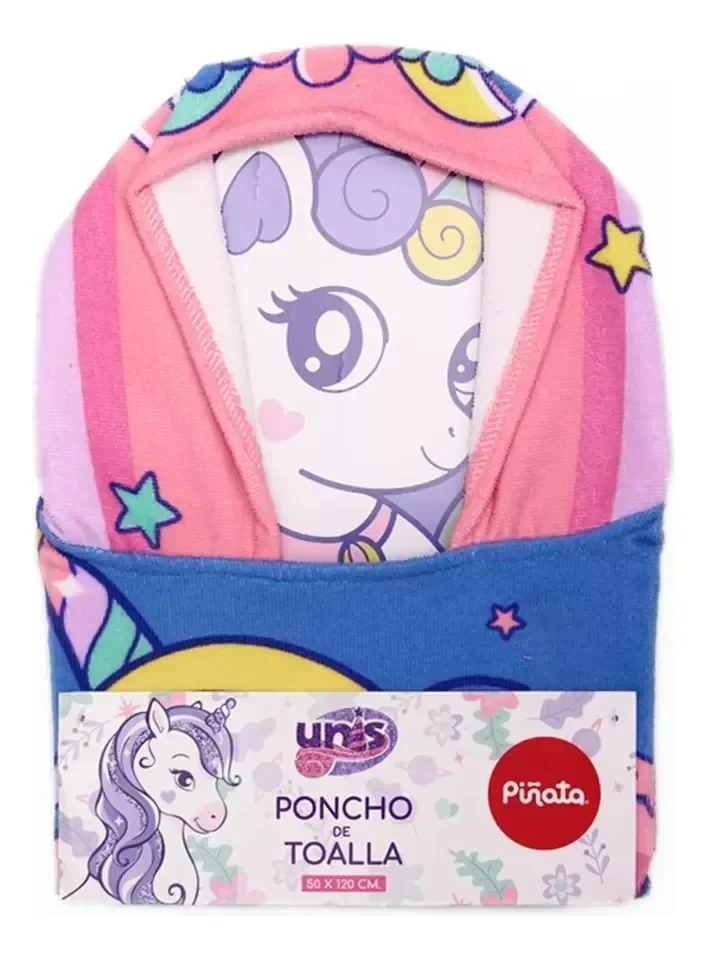 PONCHO INFANTIL PARA SALIDA DE BAÑO PIÑATA  3