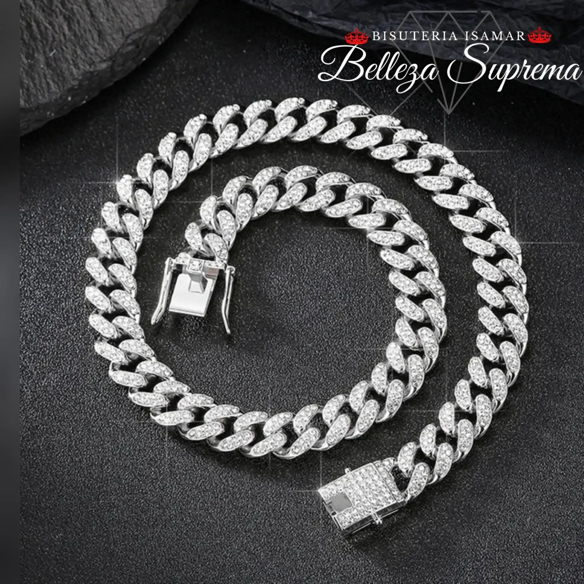 COLLAR CON CADENA BARBADA PISADA 