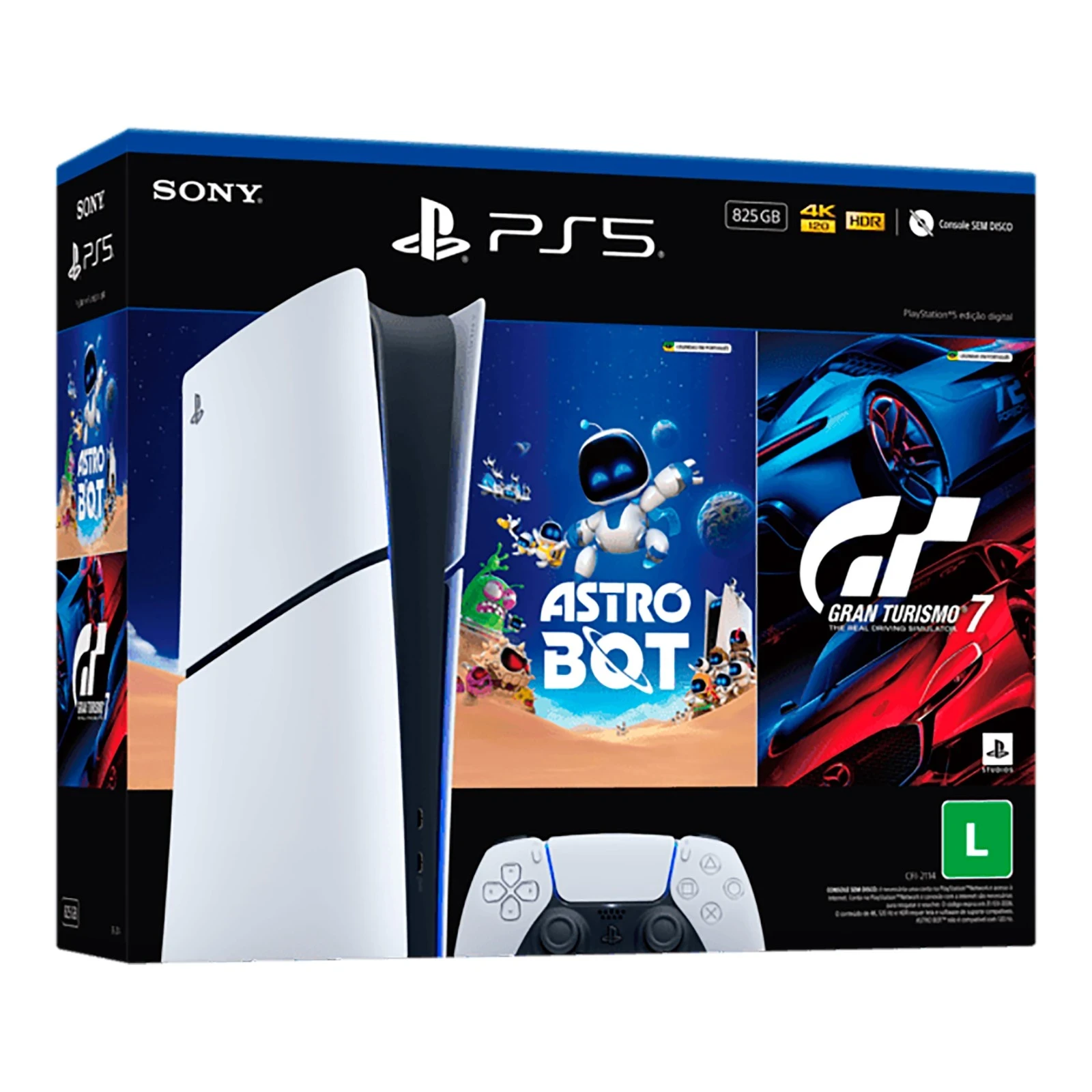 Consola 𝙎𝙊𝙉𝙔 PlayStation 5 Slim / 825GB / 16Ram / 2 Juegos