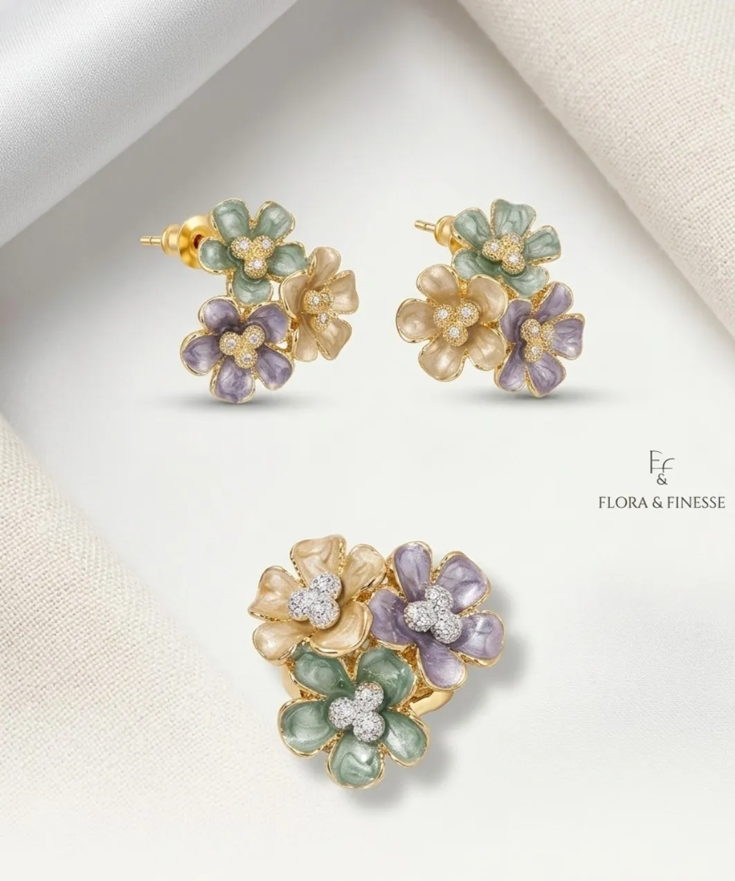 aretes y anillo