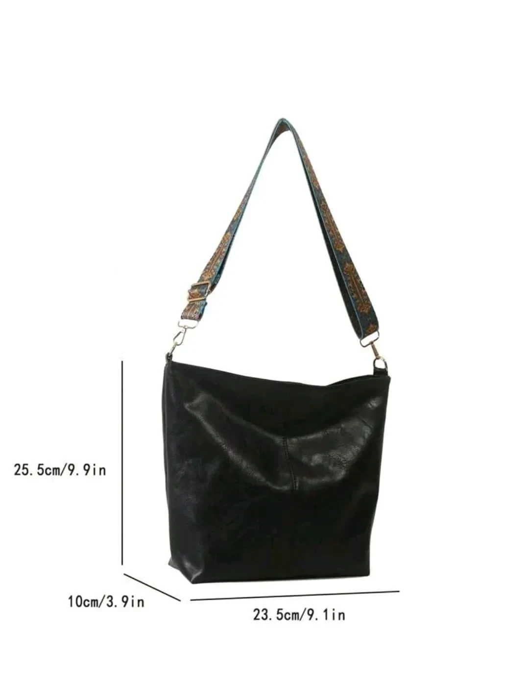 Bolso amplio color negro  3