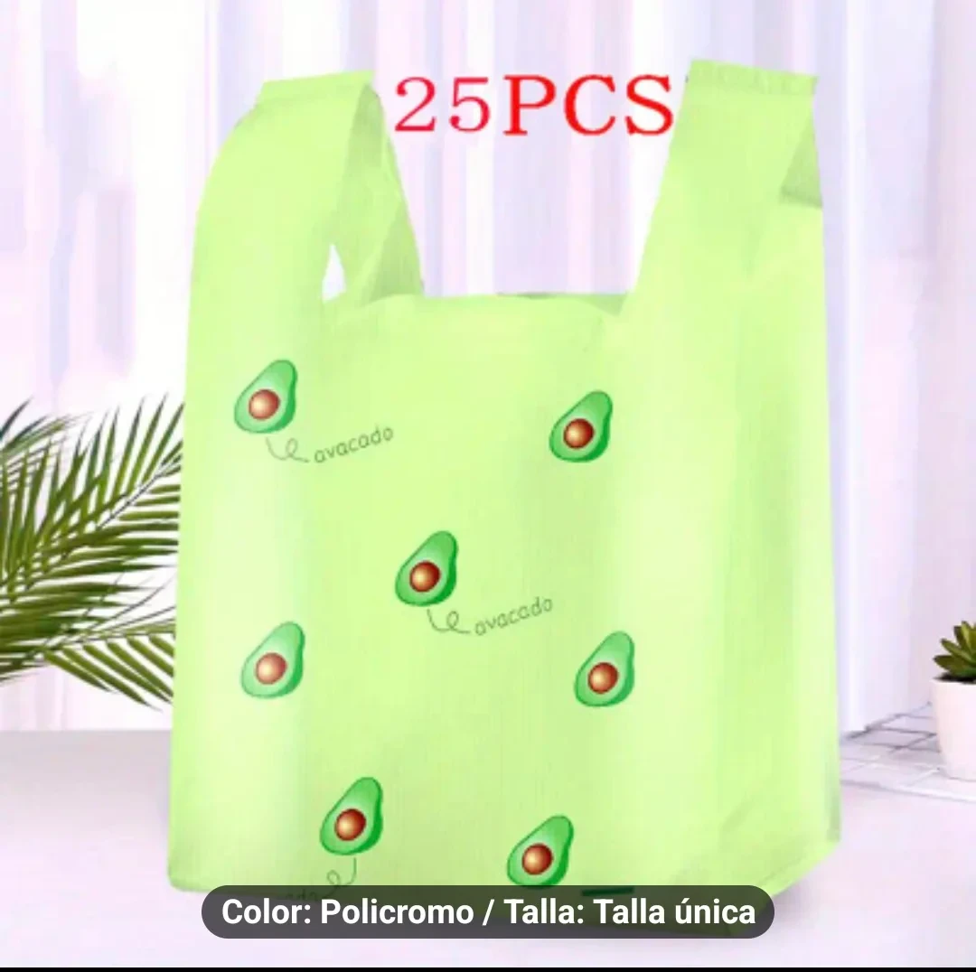 25pcs, Bolsa De Regalo Gruesa Y De Alto Valor Con Patrón De Aguacate,