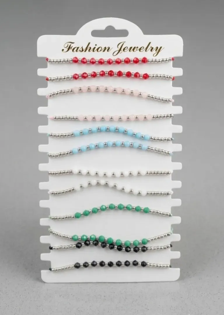 Pulseras hilo con piedras. Precio unitario