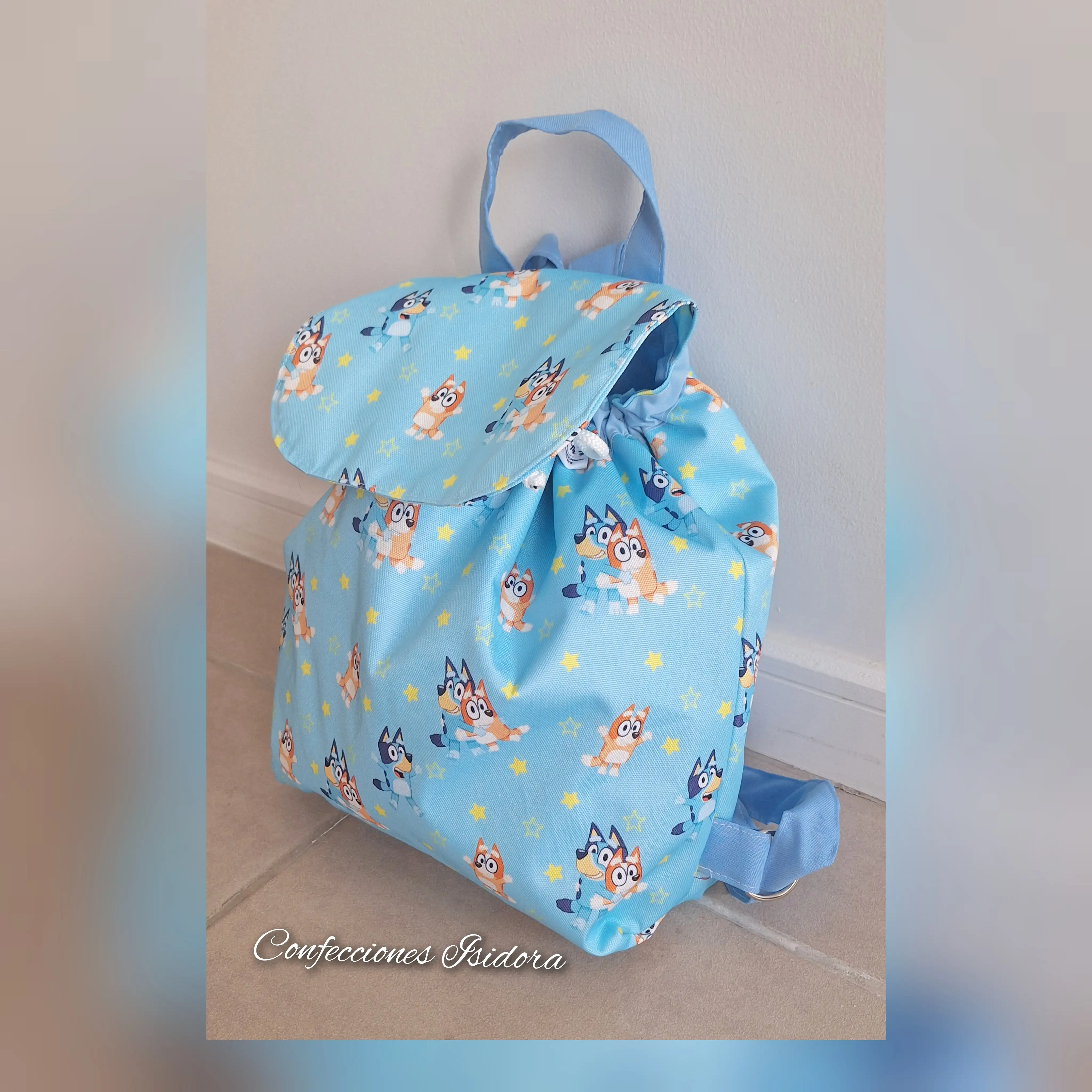 Mochila bluey celeste  2