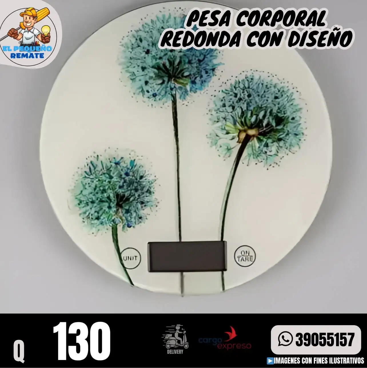 PESA CORPORAL REDONDA CON DISEÑO