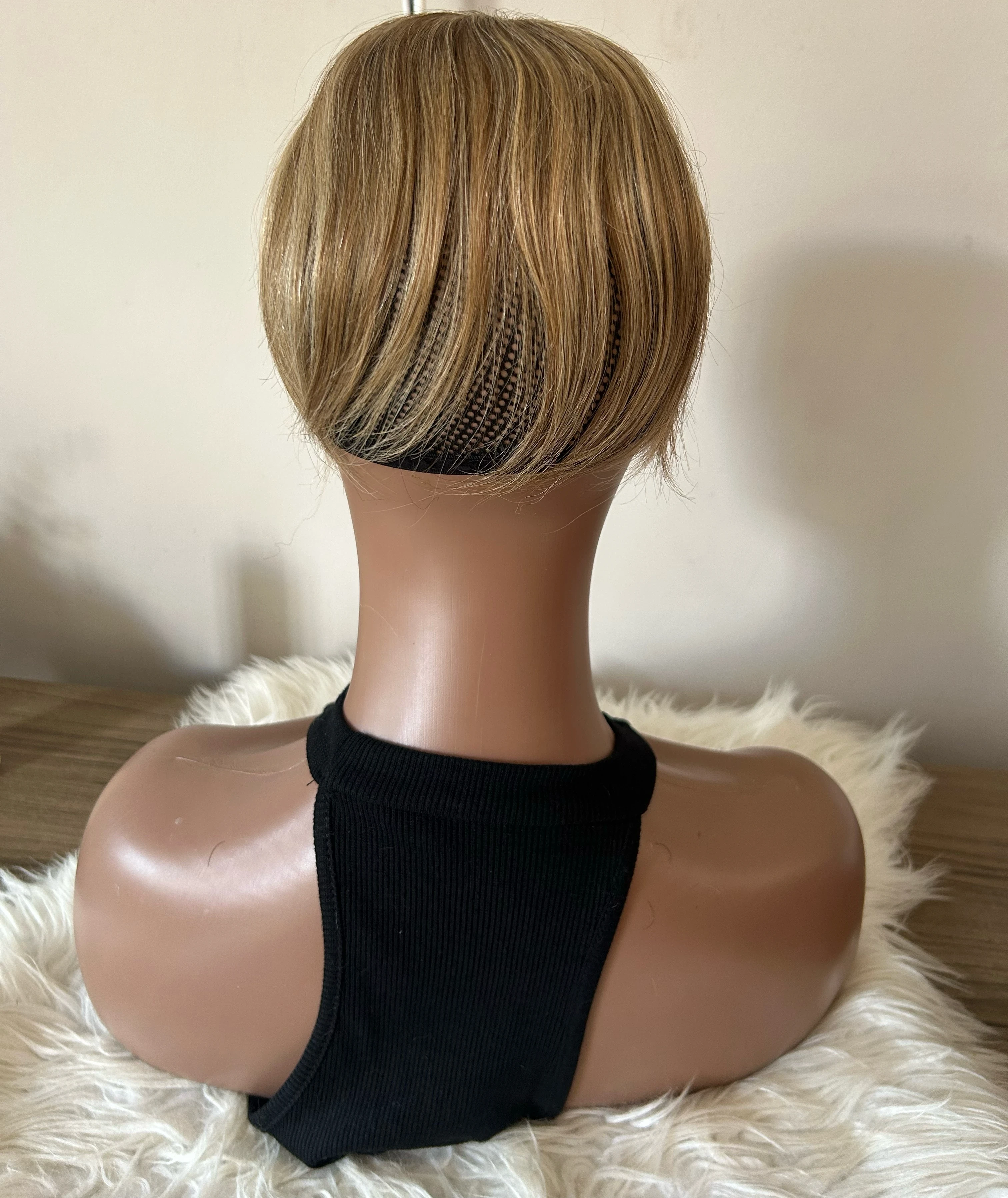 Toppers para el cabello para mujer, adorno de cabello humano real con flequillo, delgado, 5.1 x 2.8 pulgadas, base de seda, clip, extensiones Remy de 8 pulgadas, mezcla de marrón chocolate  5