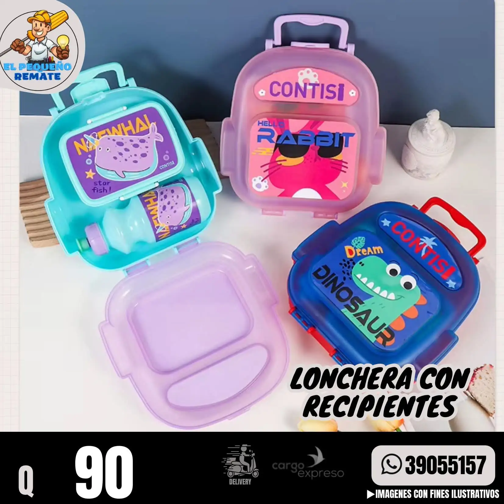 LONCHERA CON RECIPIENTES