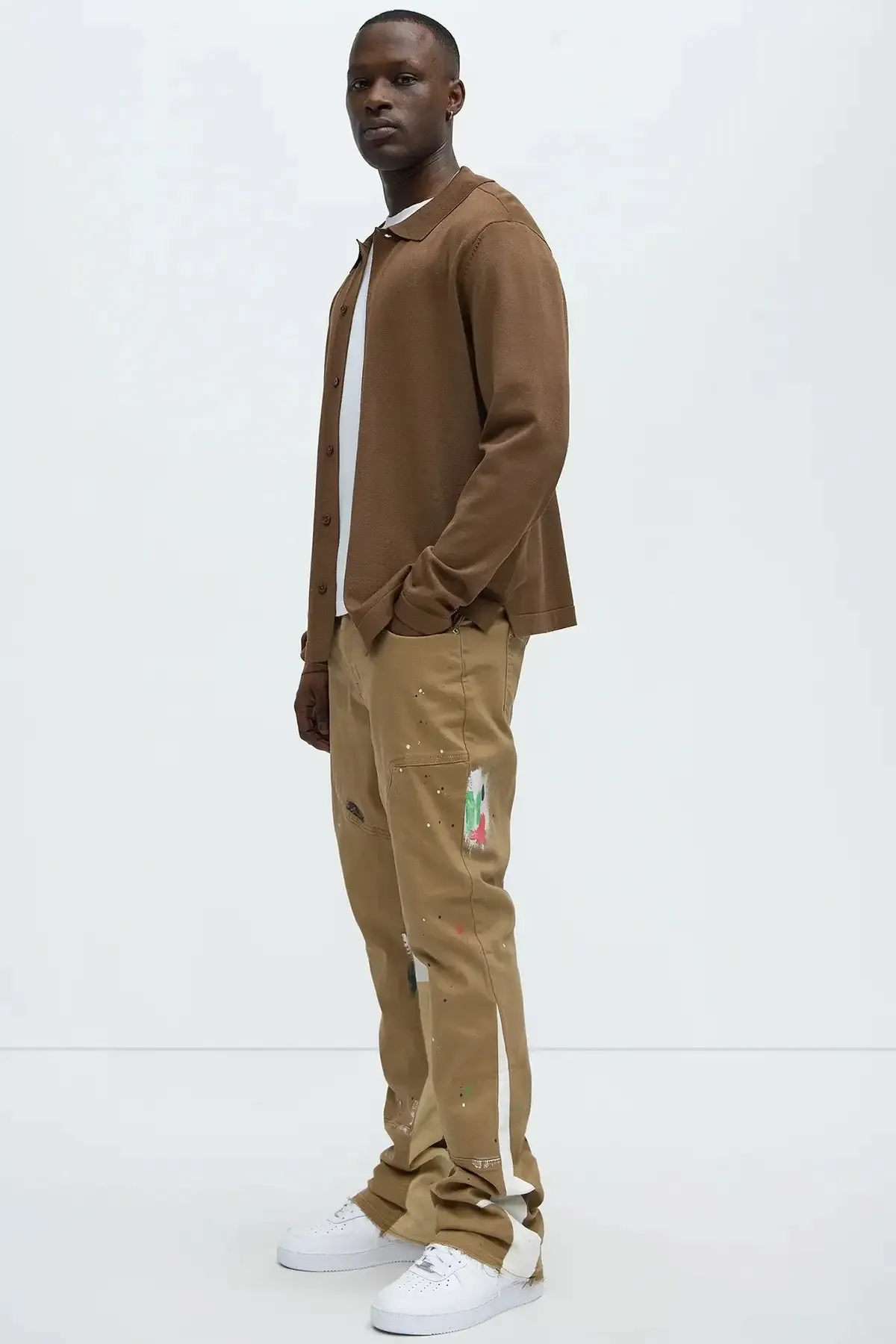 Slim Stacked Flared Pants - 30/32 3